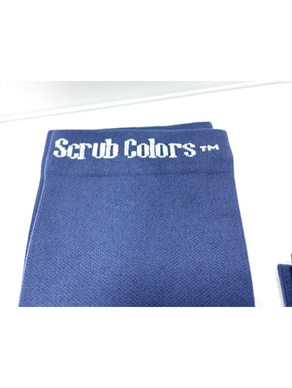 2 Pairs Scrub Colors Crew Socks Navy Blue Comfort Compression Athletic Socks